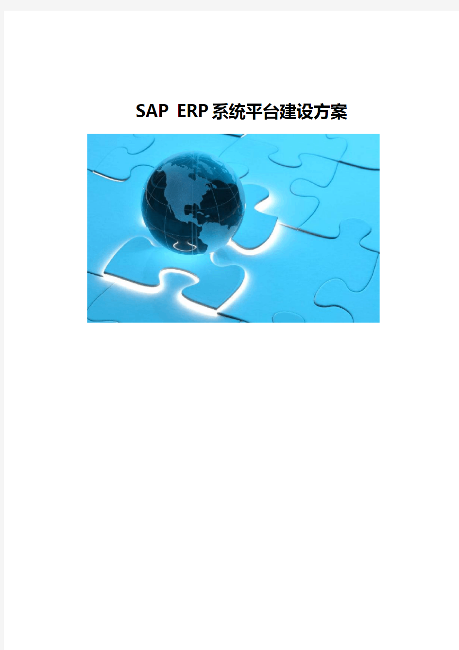 SAP ERP系统平台建设方案