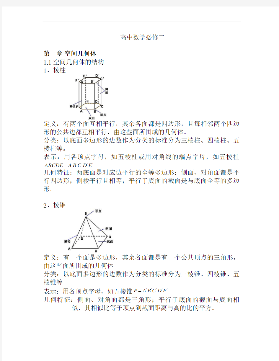 高中数学必修二知识点总结-(1)