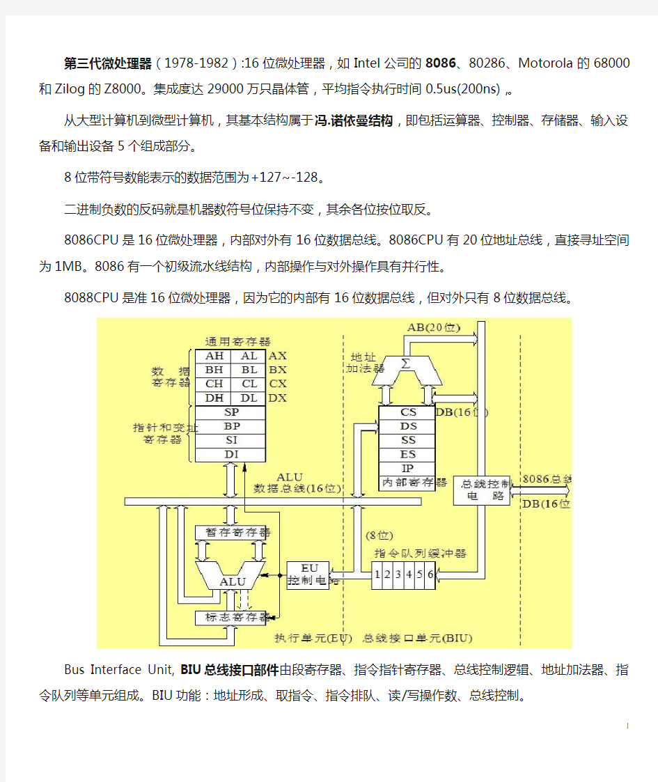 昆明理工大学微机原理重点难点核心笔记(根据付老师课件整理,适用于昆工期末考和考研!!)