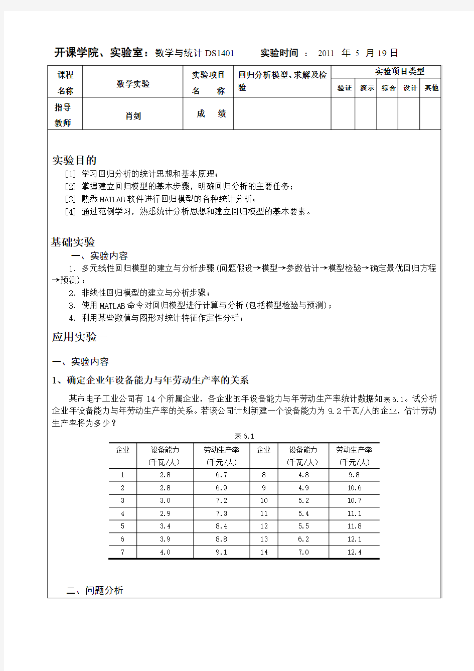 重庆大学数学实验