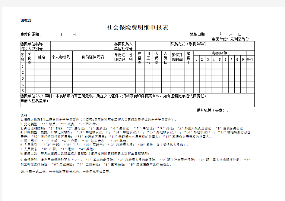 社保明细