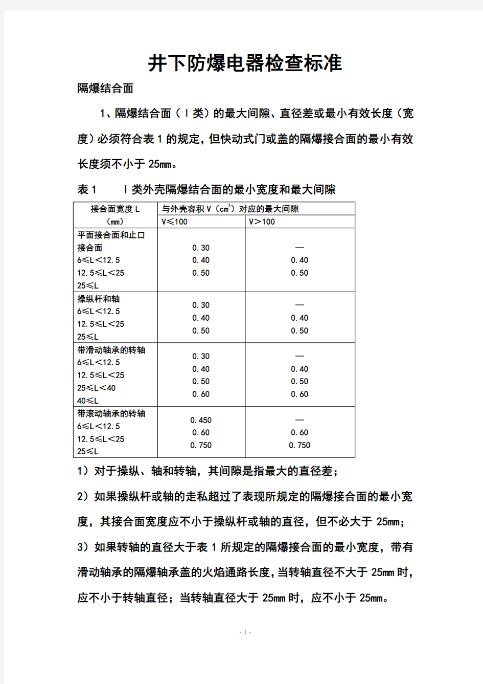 防爆电器检查标准