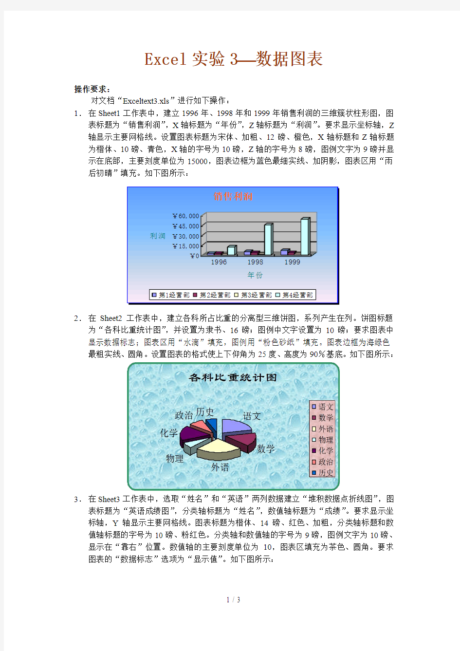 Excel实验数据图表