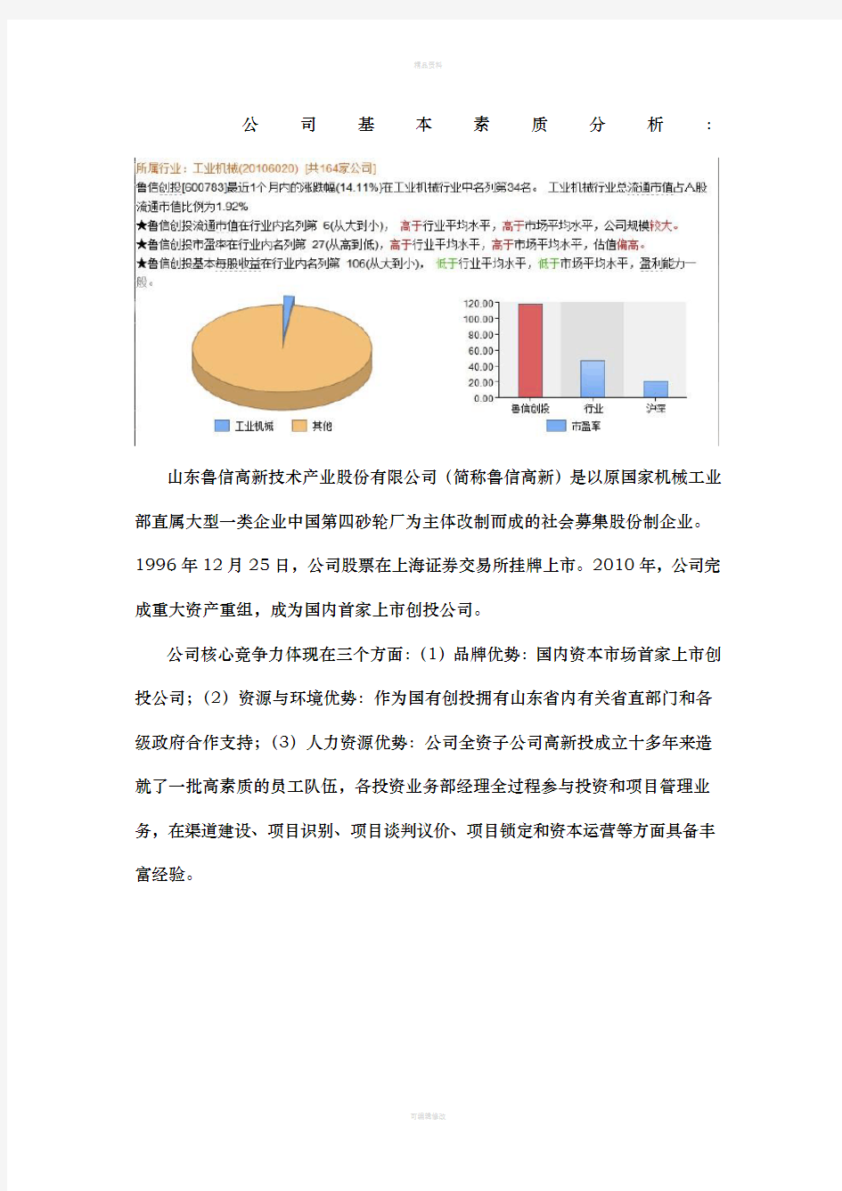 股票技术分析报告