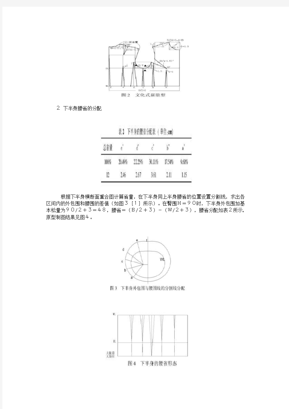 基于日本文化式女装新原型的整身结构设计