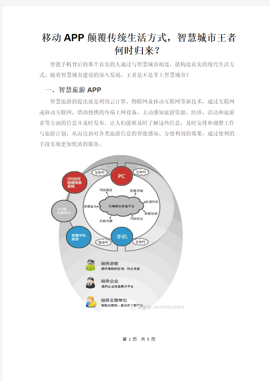 智慧城市APP特色