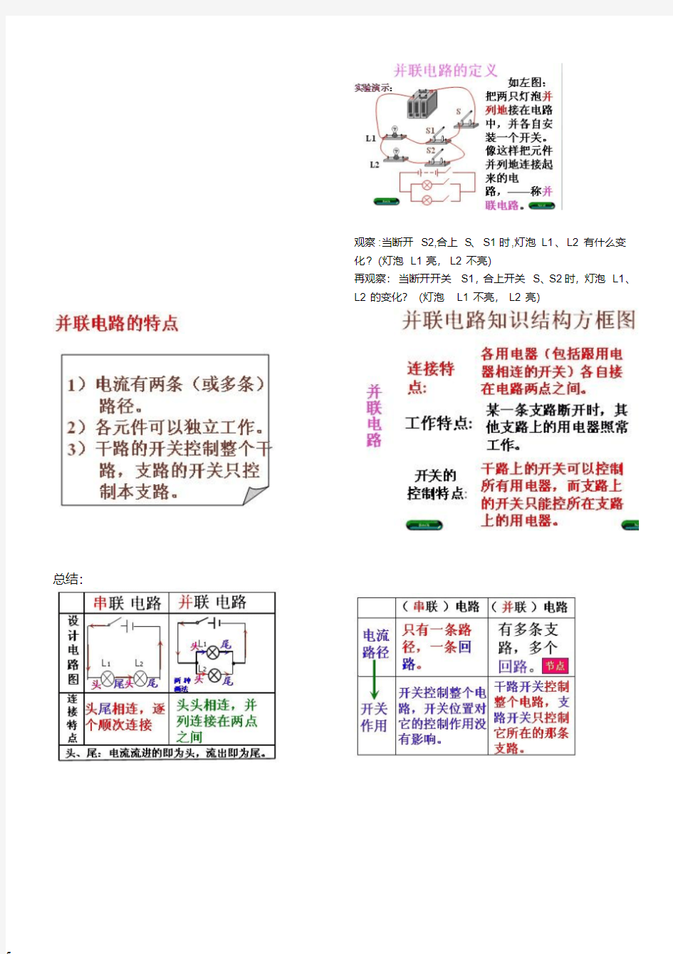 人教版初三物理电路讲解、技巧与练习