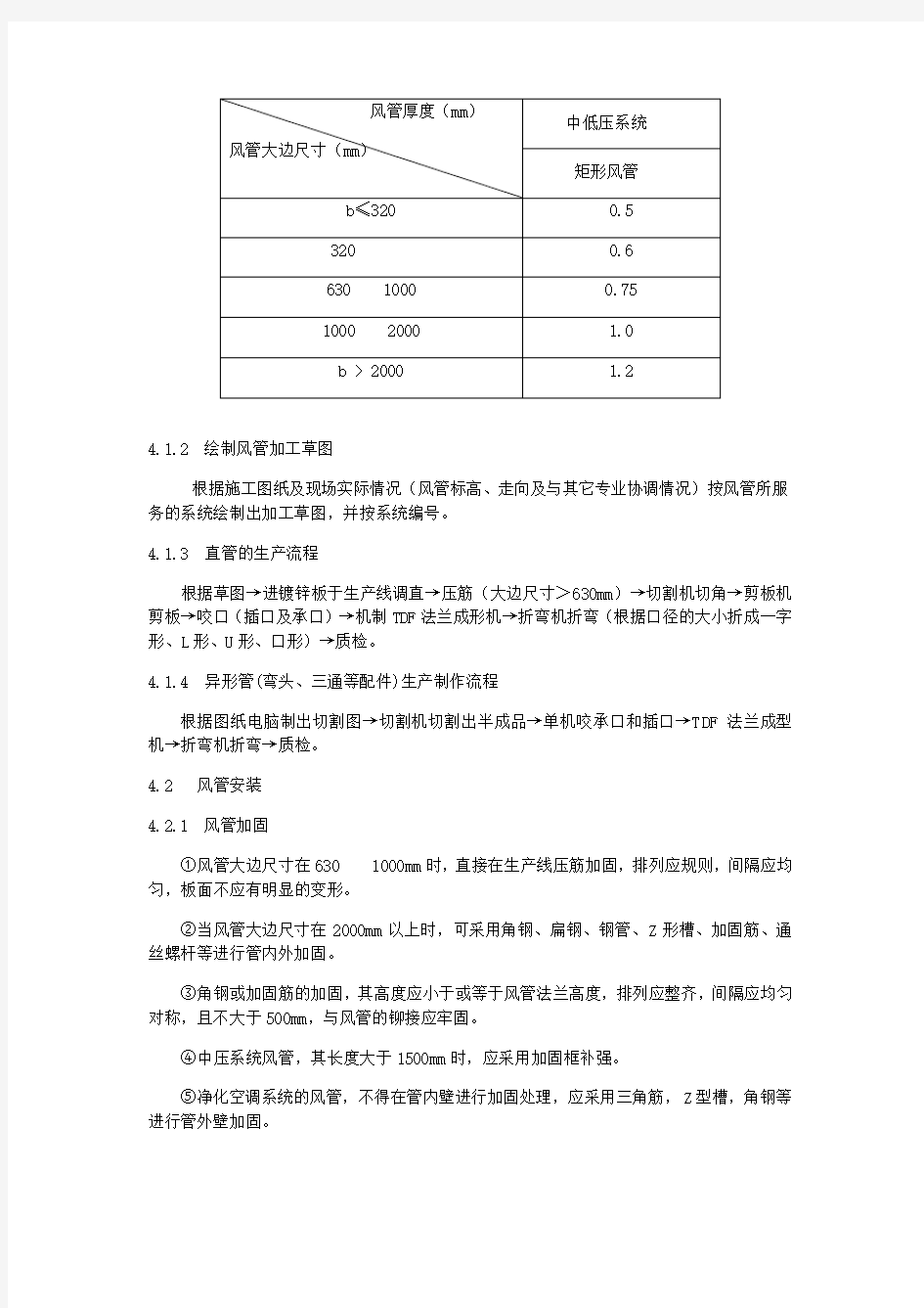 金属薄钢板风管共板法兰连接施工工艺