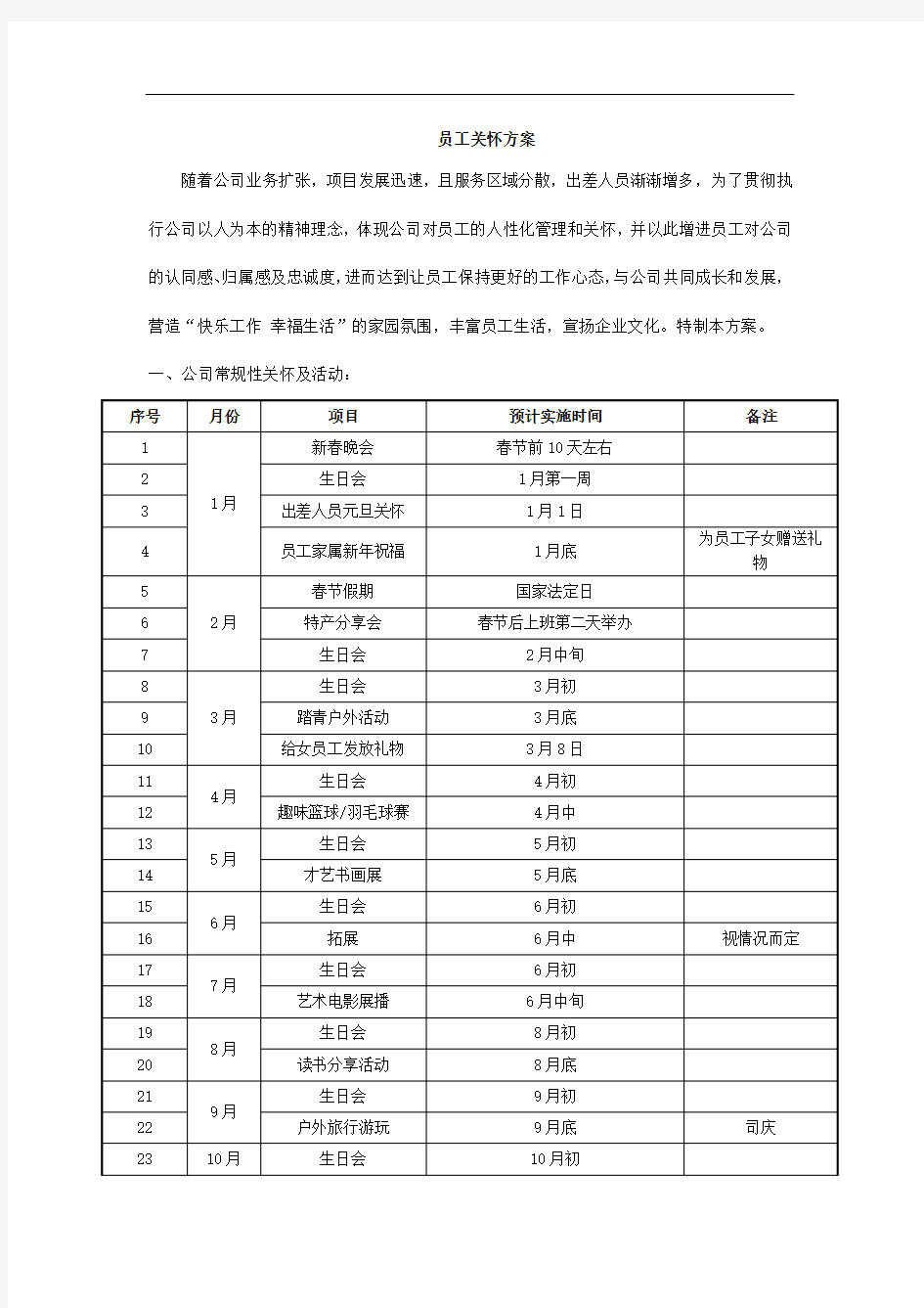 员工关怀活动方案【精】