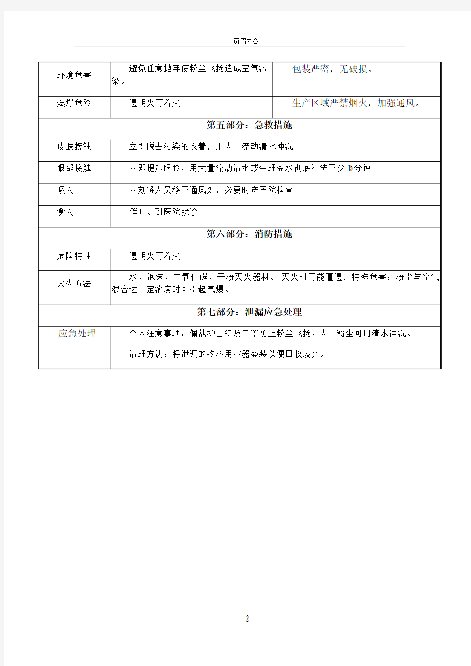 6、羧甲基纤维素钠化学品安全技术说明书