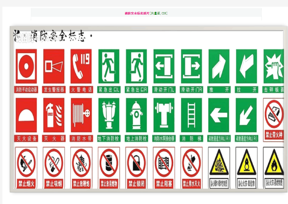 消防安全标志图片
