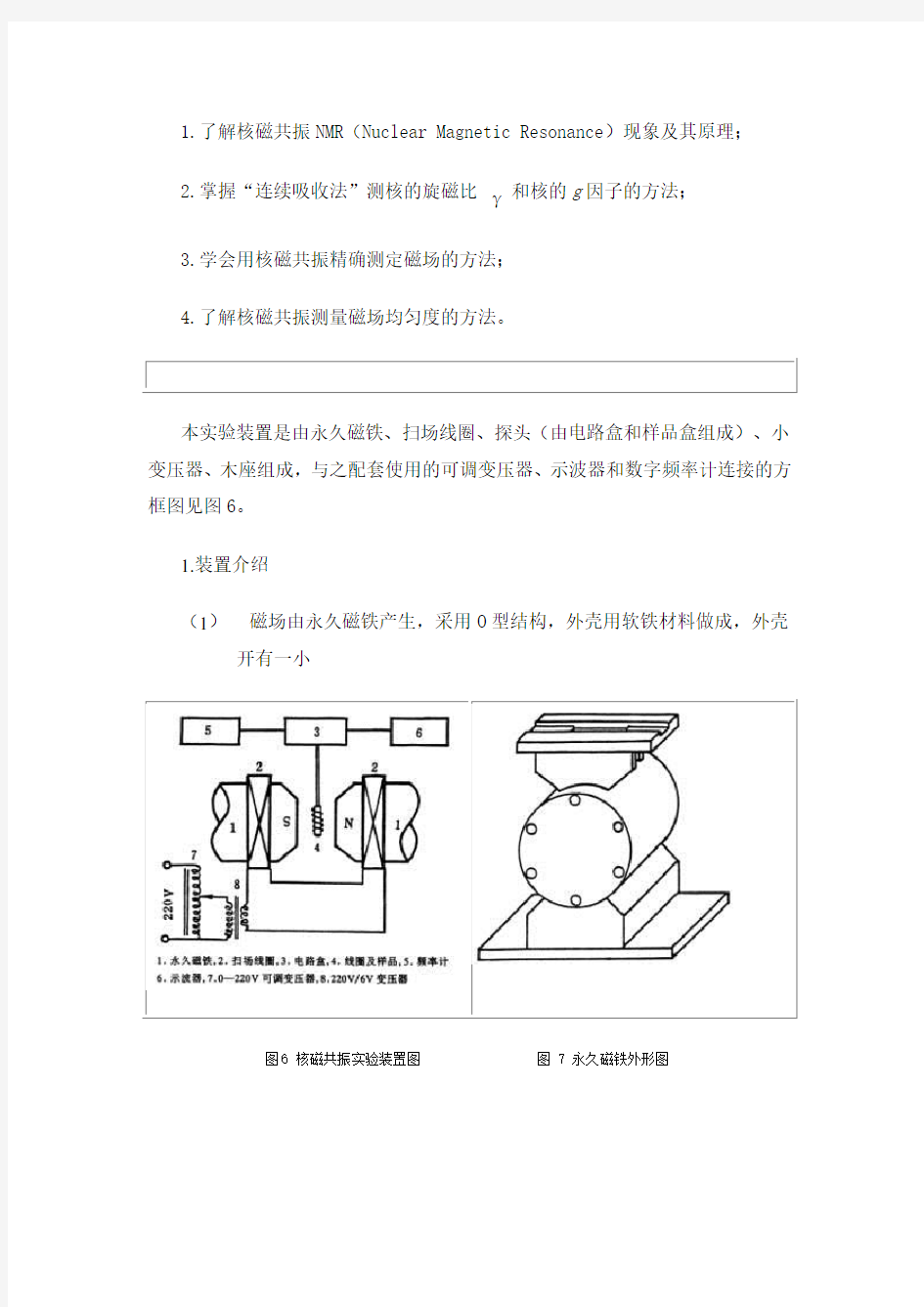 核磁共振实验