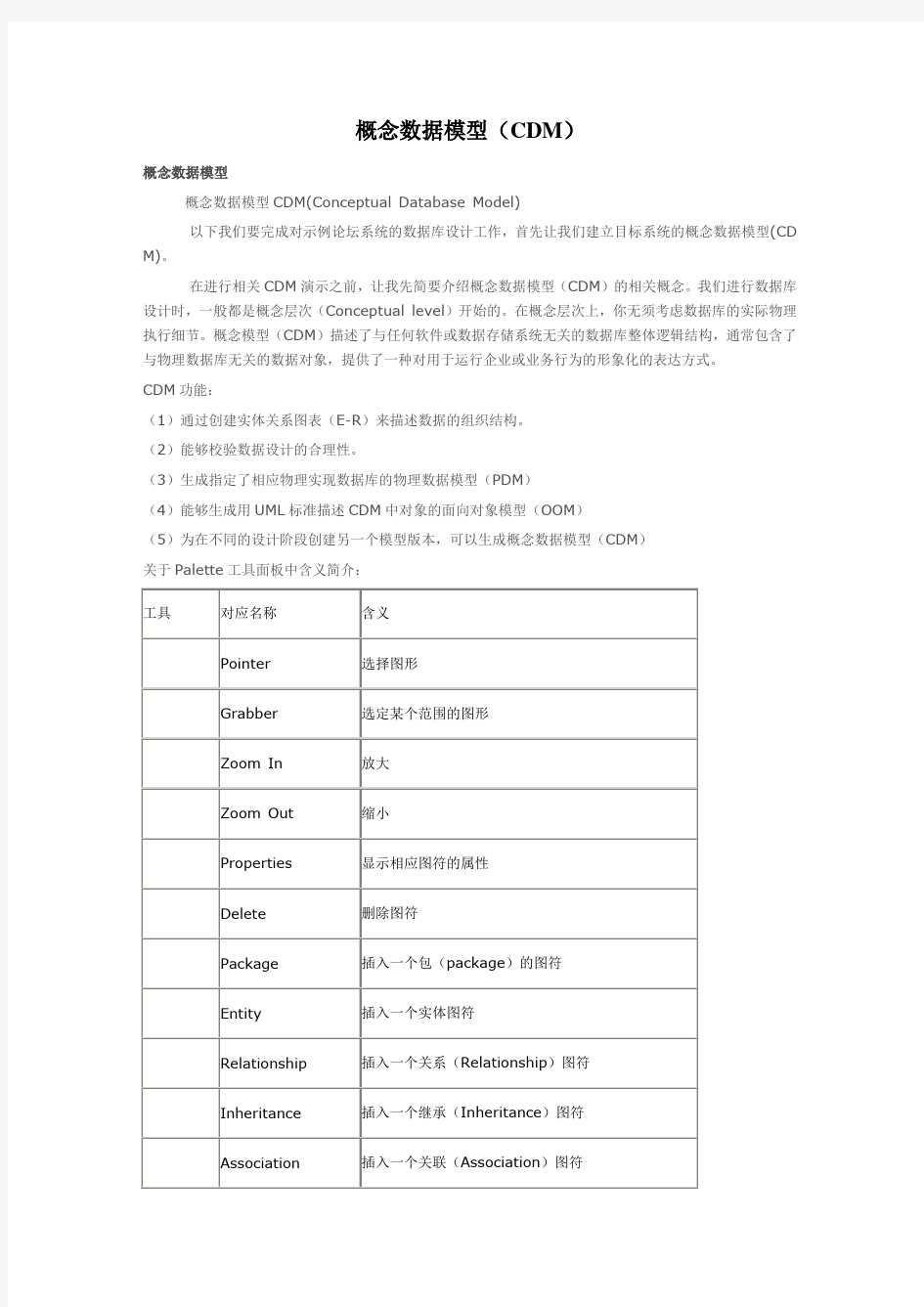 概念数据模型(CDM)