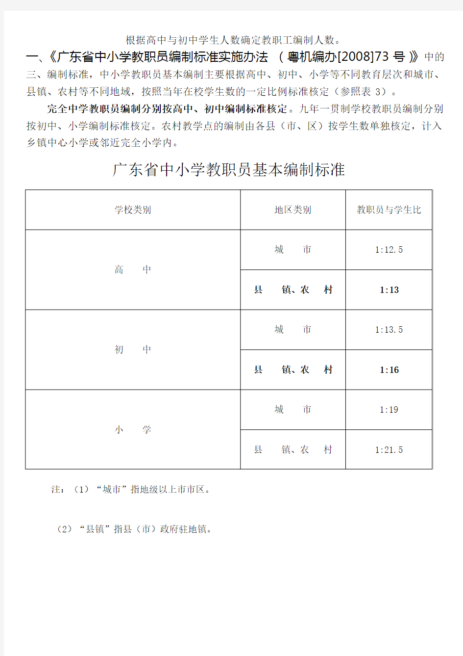 广东省中小学教职员编制标准实施办法