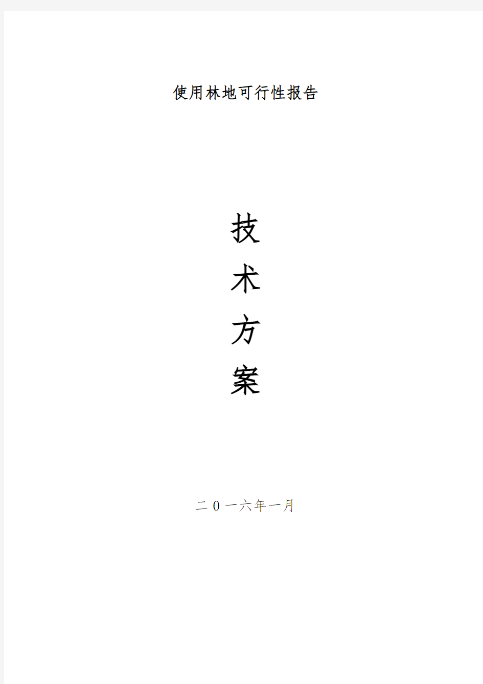 可行性实施报告技术方案