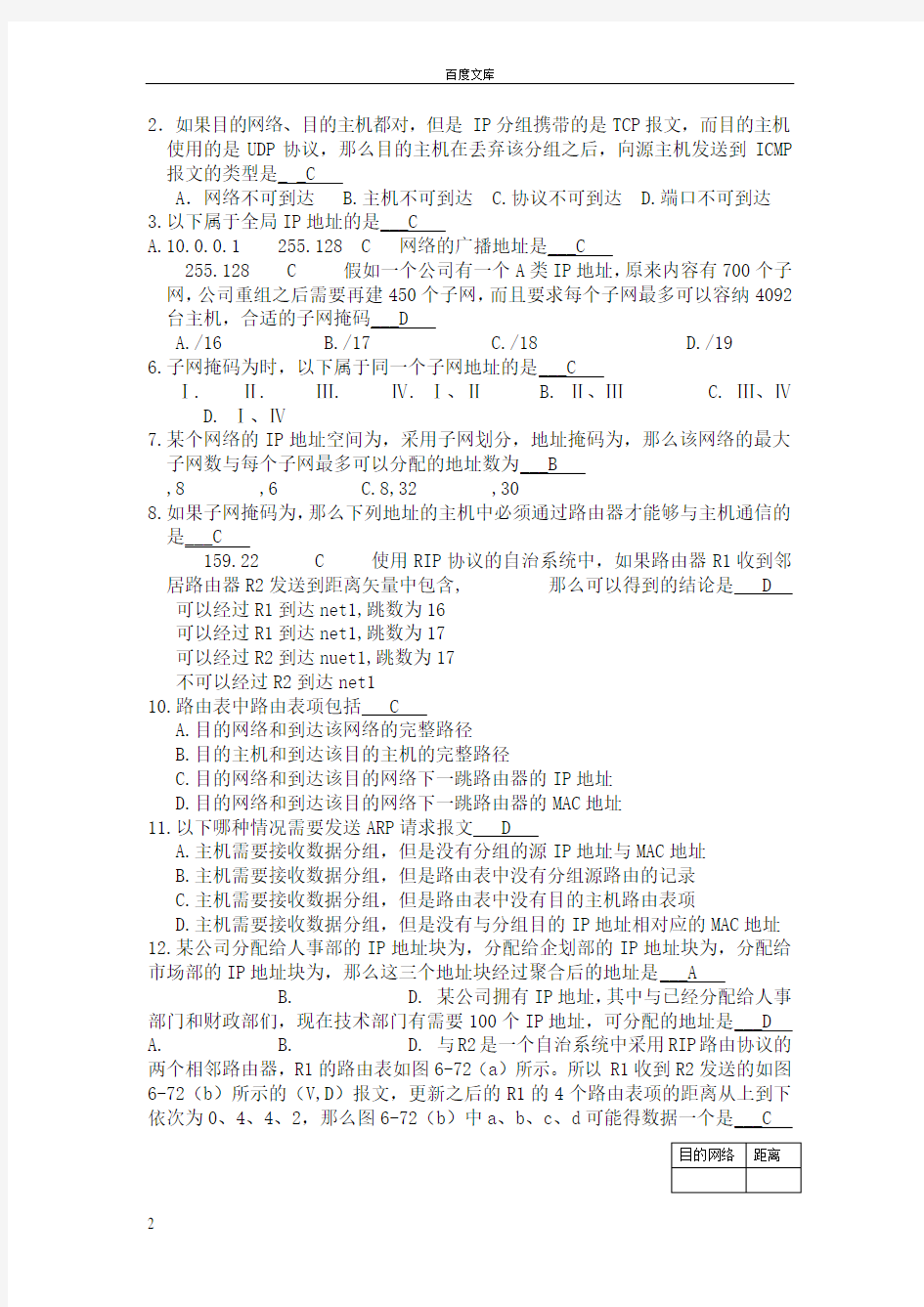 计算机网络题目第六章(计算机网络第三版吴功宜编著)