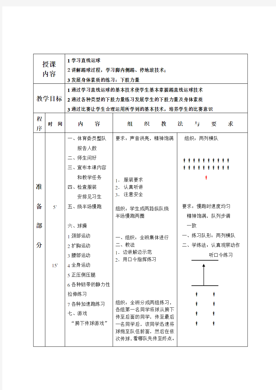 小学足球课教案全集