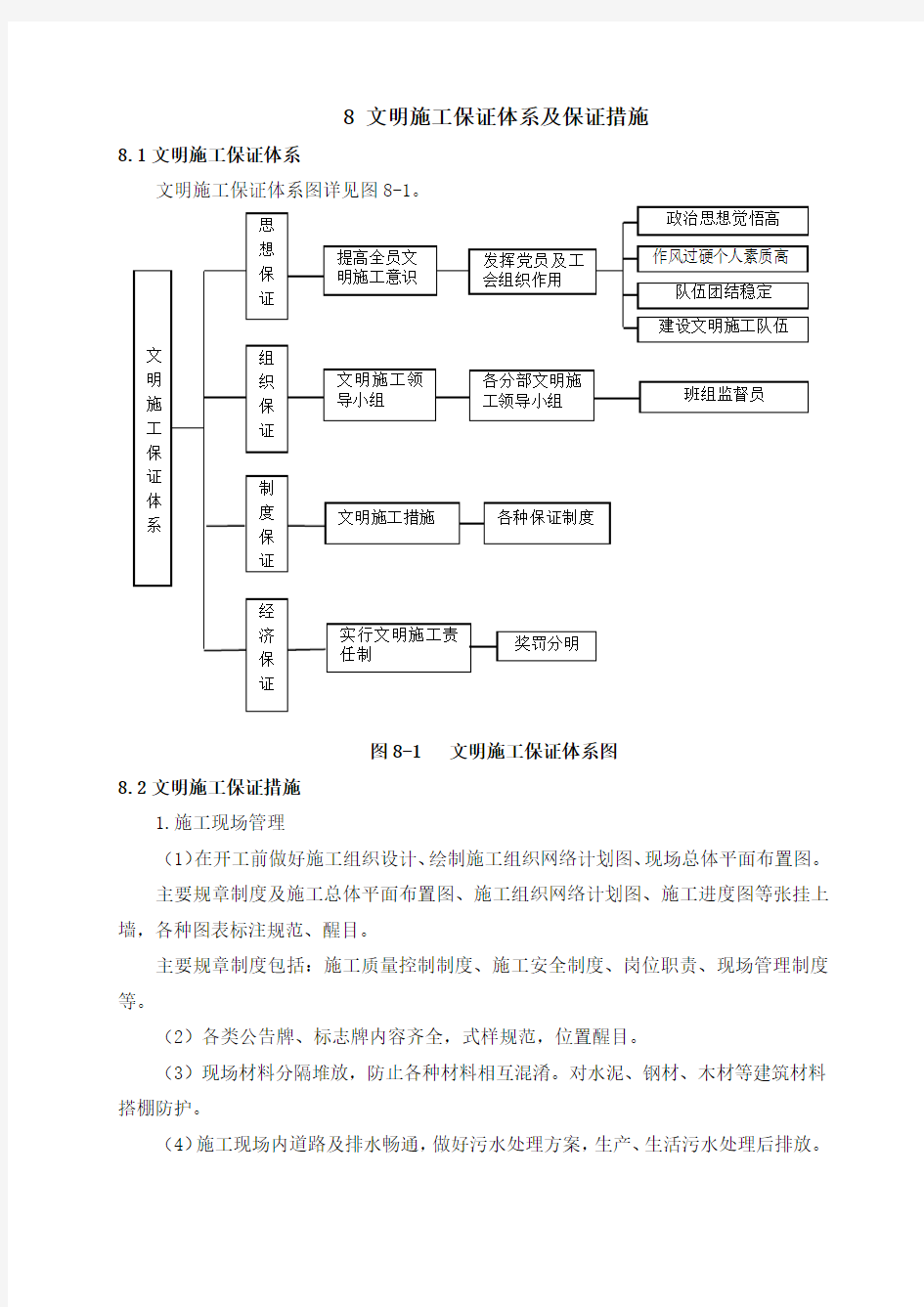 文明施工文物保护保证体系及保证措施