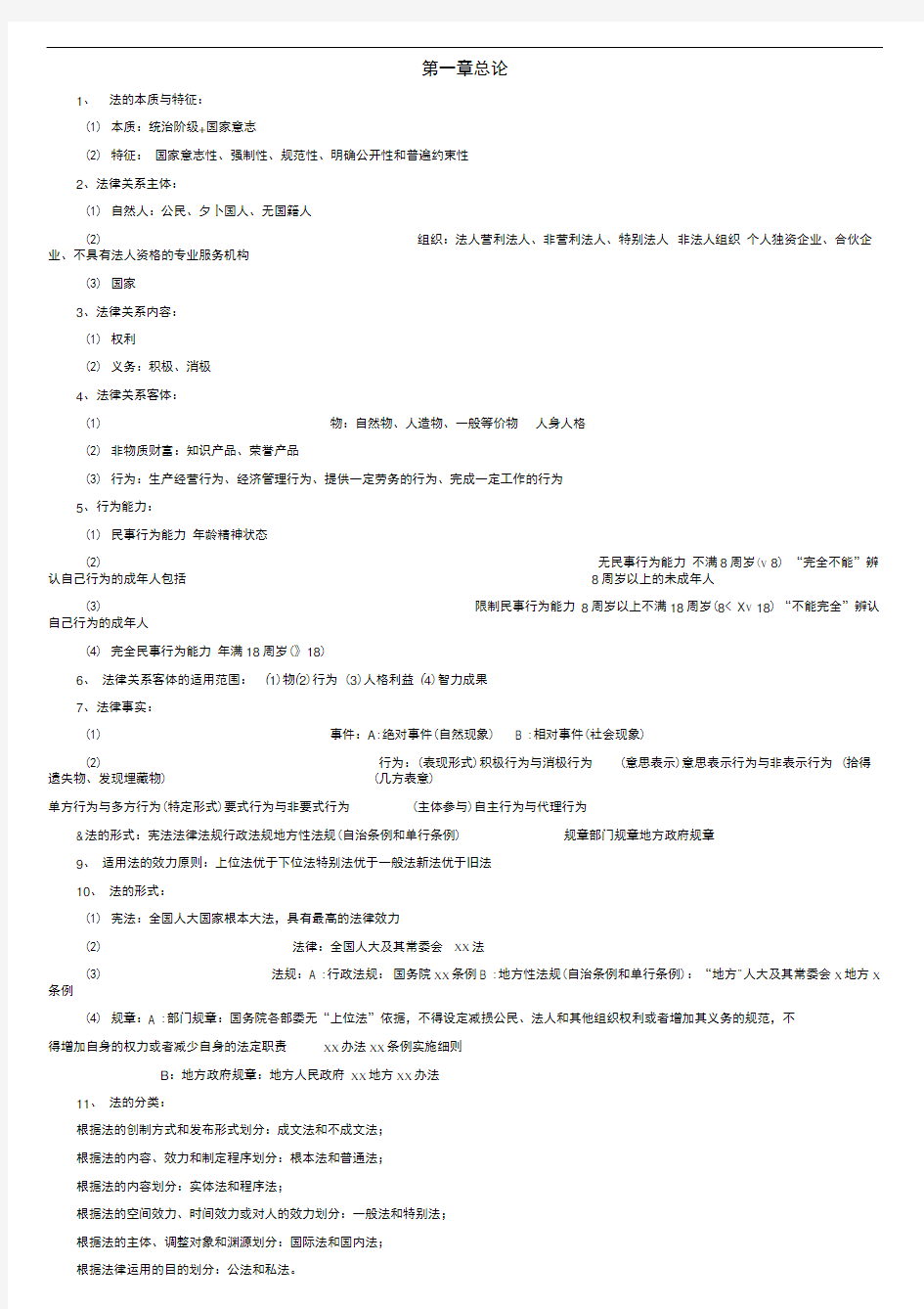 2018年初级会计《经济法基础》知识点汇总