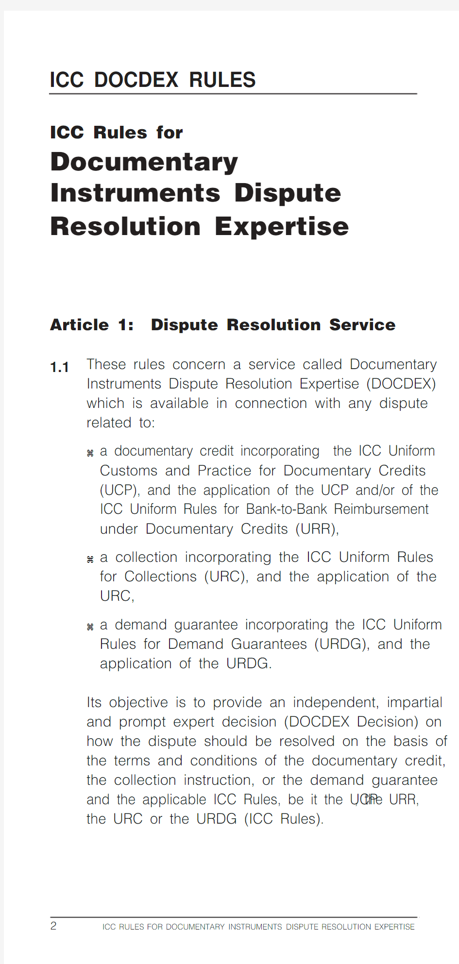 ICC-Docdex Rules-Pub 811