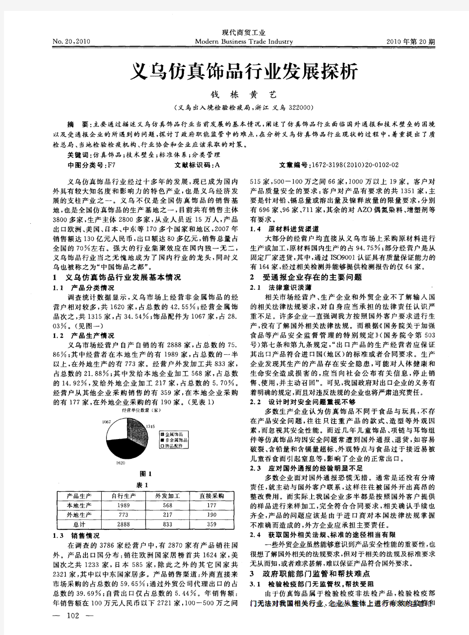 义乌仿真饰品行业发展探析