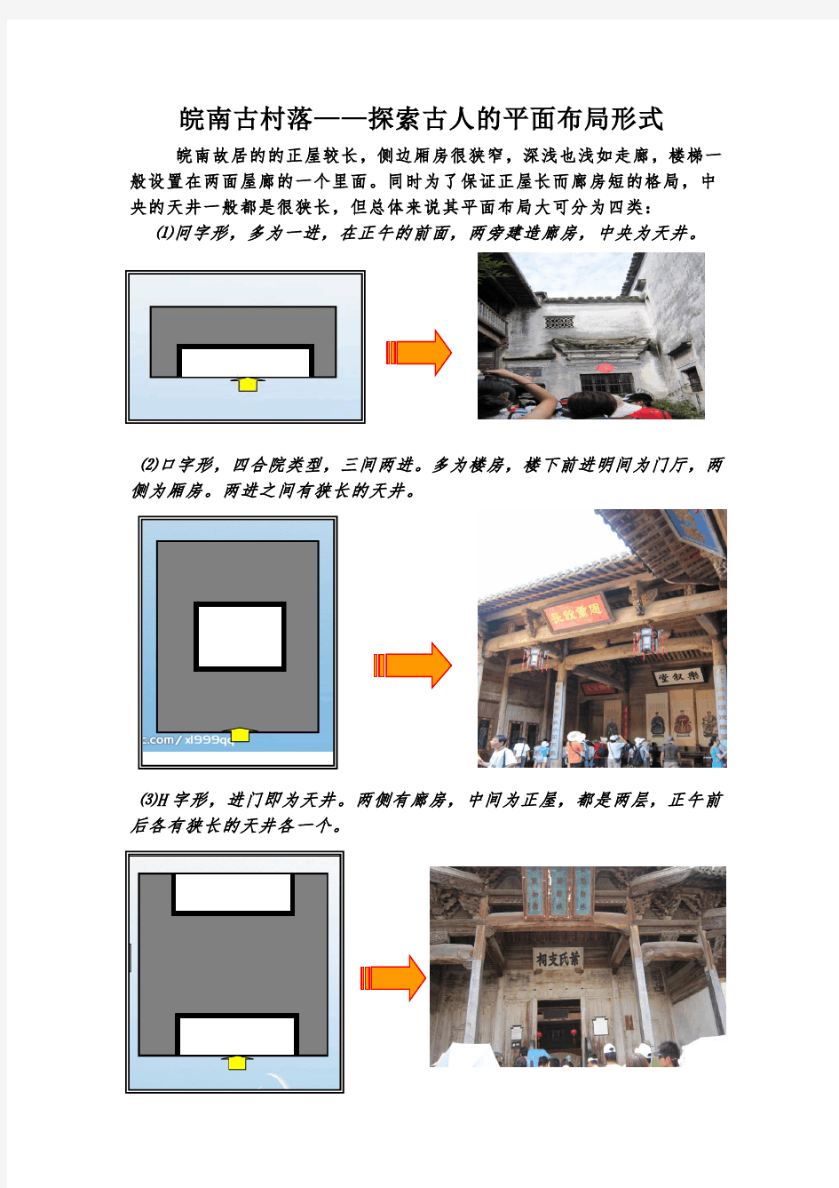 皖南古村落——探索古人的平面布局形式