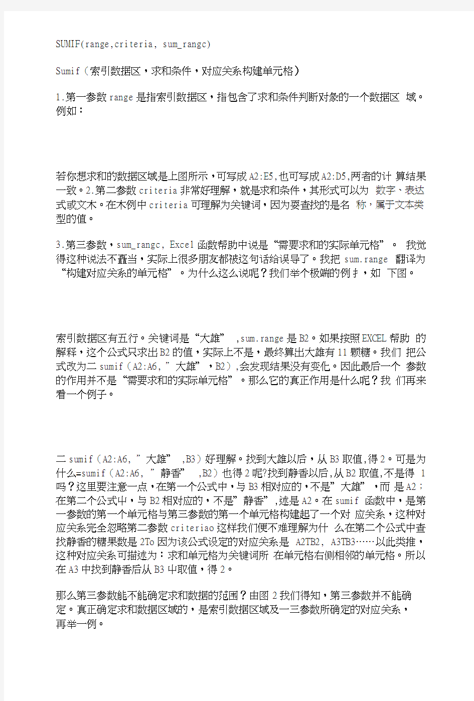 sumif函数公式的应用.docx