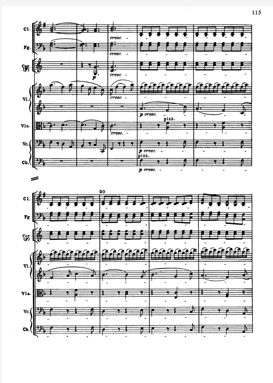 贝多芬第六交响曲(田园)第五乐章总谱