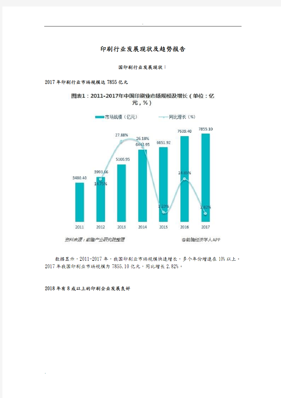 印刷行业发现现状及趋势报告