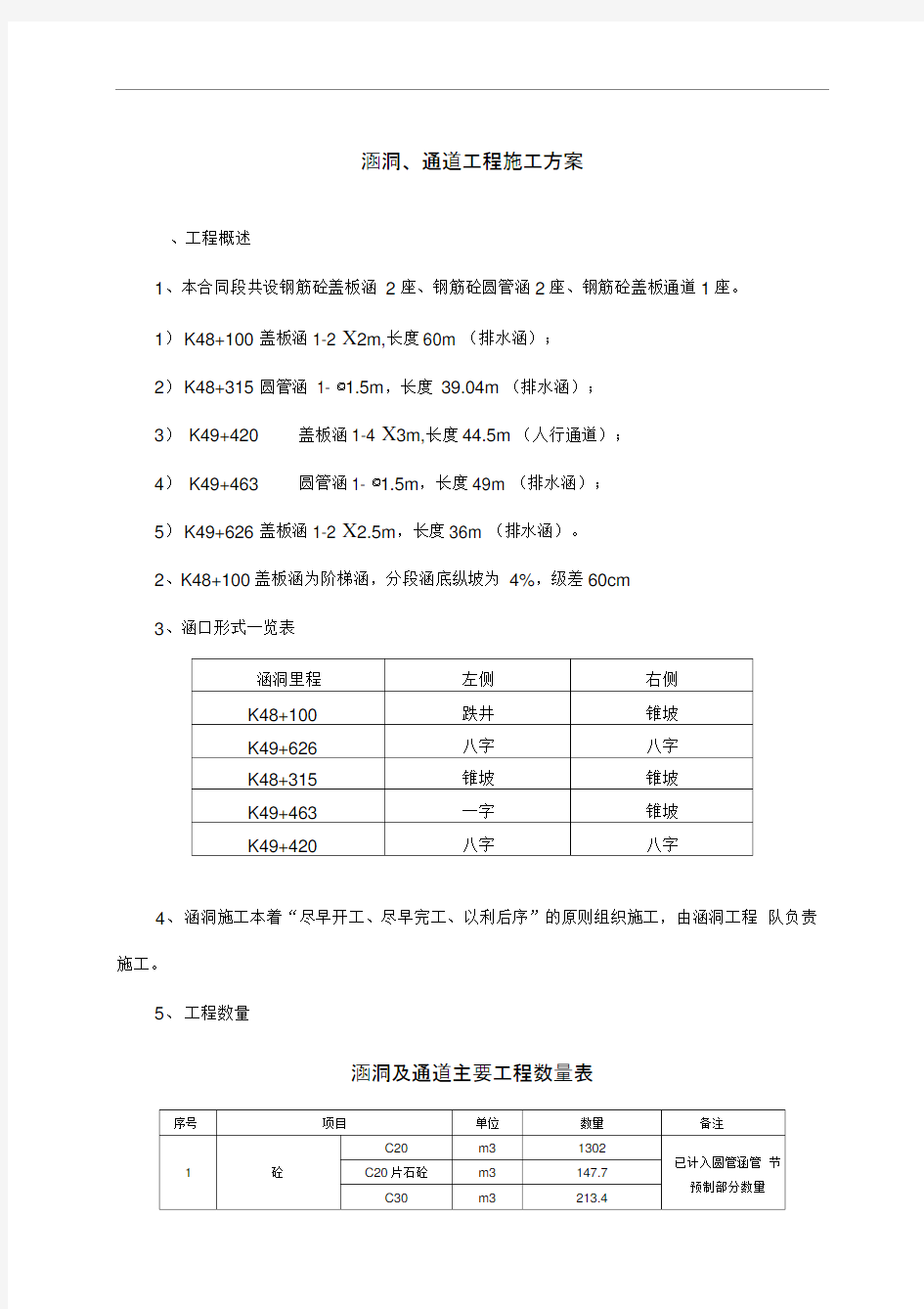 涵洞专项施工方案(2)