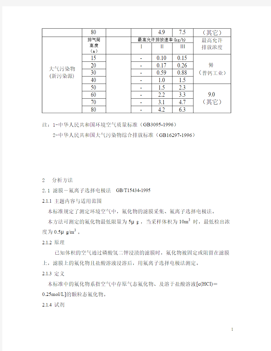 空气氟化物作业指导书