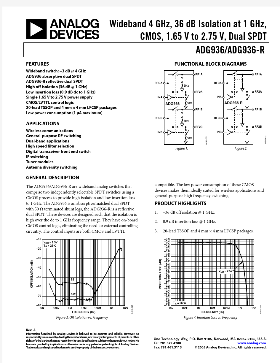 ADG936BRUZ-R中文资料