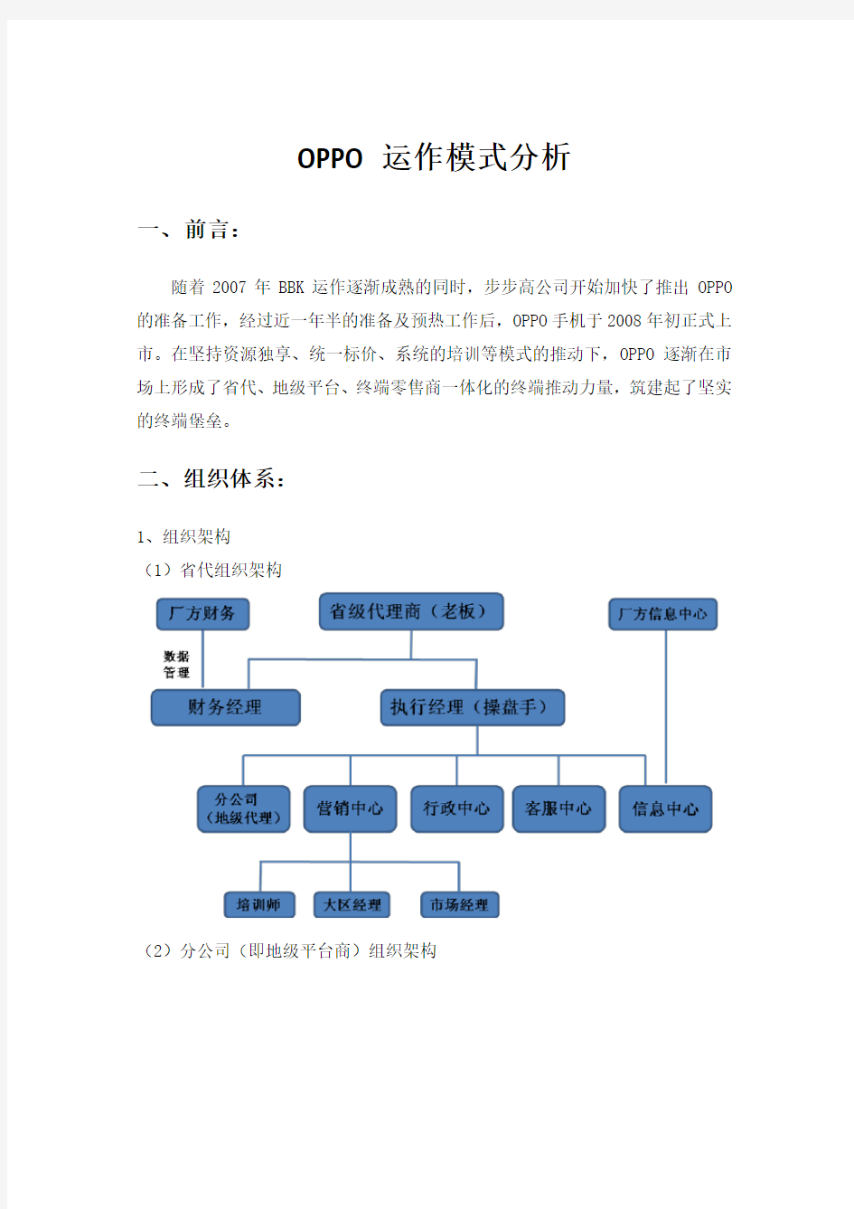 OPPO运作模式分析