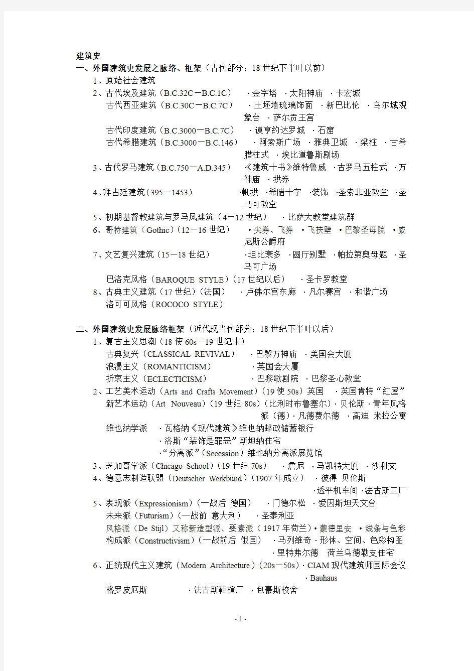 外国建筑史(东南大学)建筑_考研_笔记