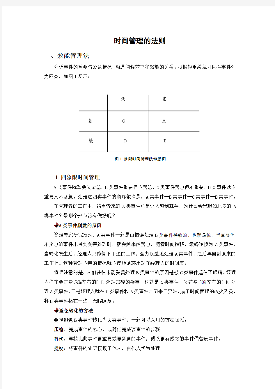 时间管理对工作的重要性