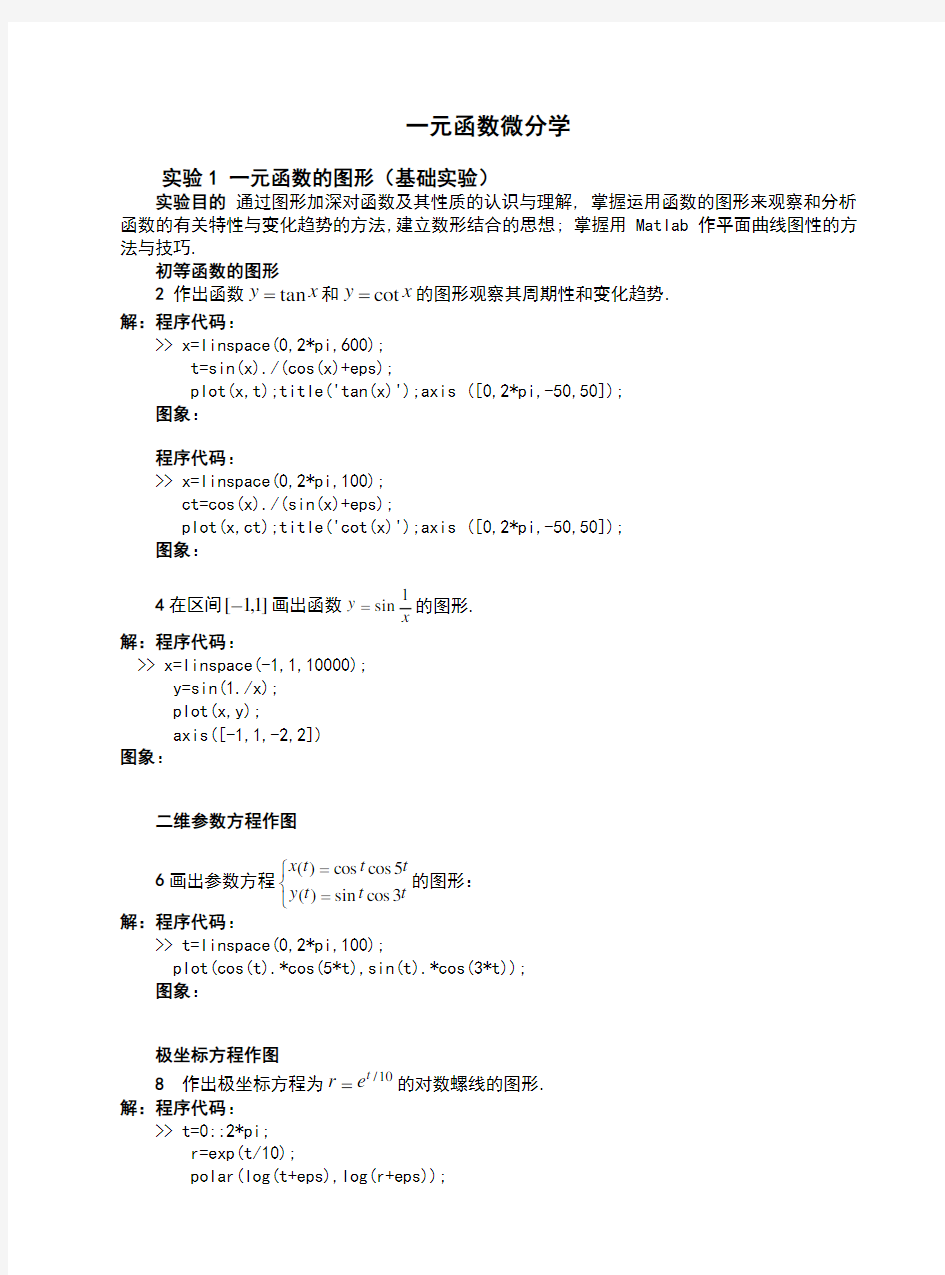 MATLAB数学实验100例题解