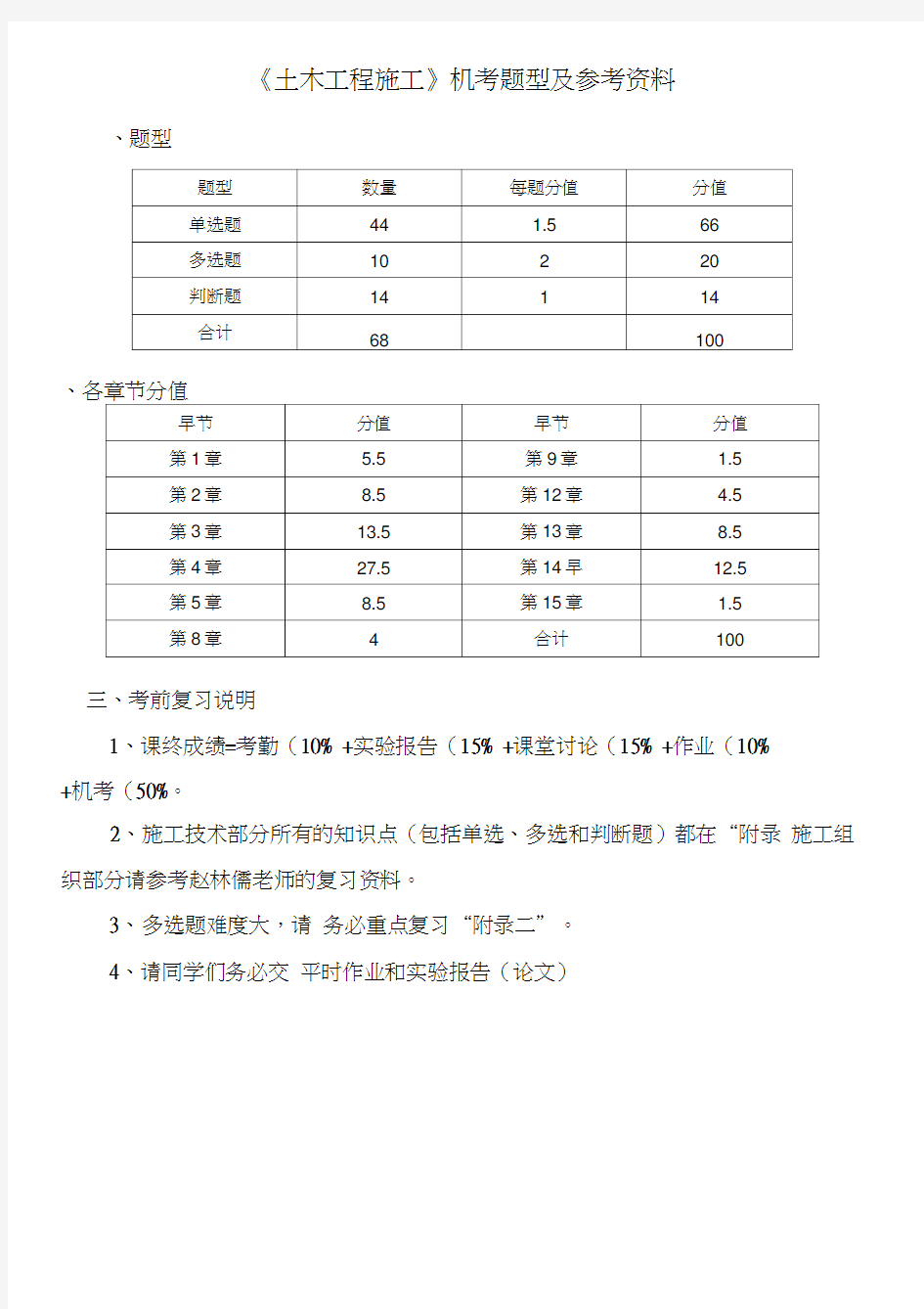 《土木工程施工》复习资料