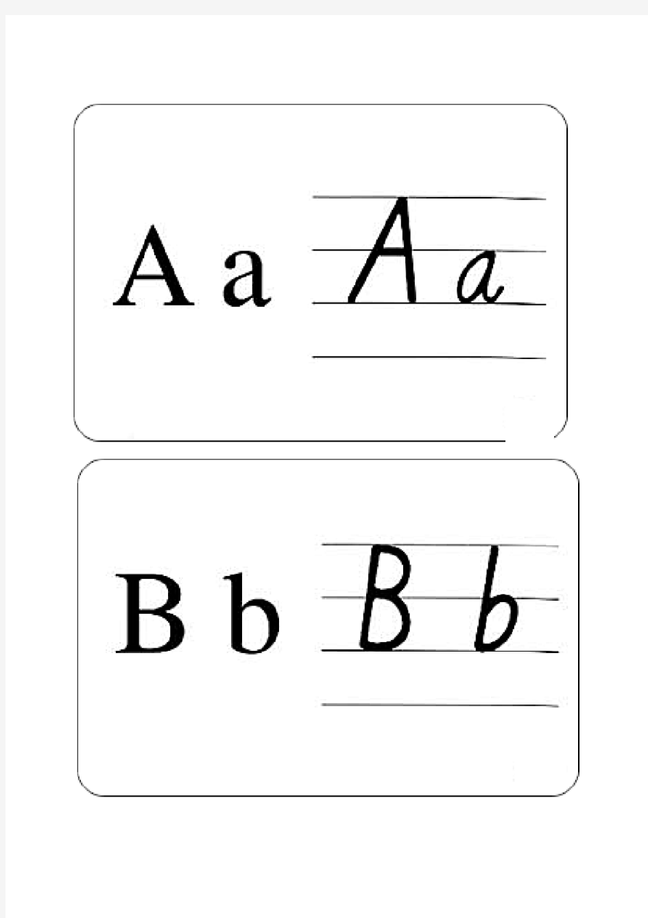 (完整word版)小学英语_26个字母书写标准_图