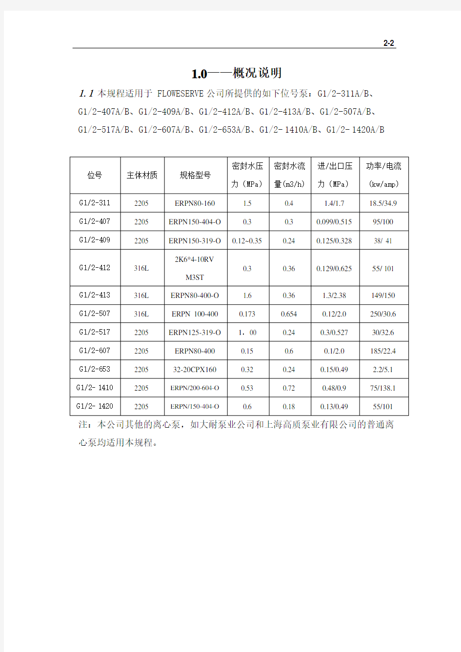 离心泵检修规程