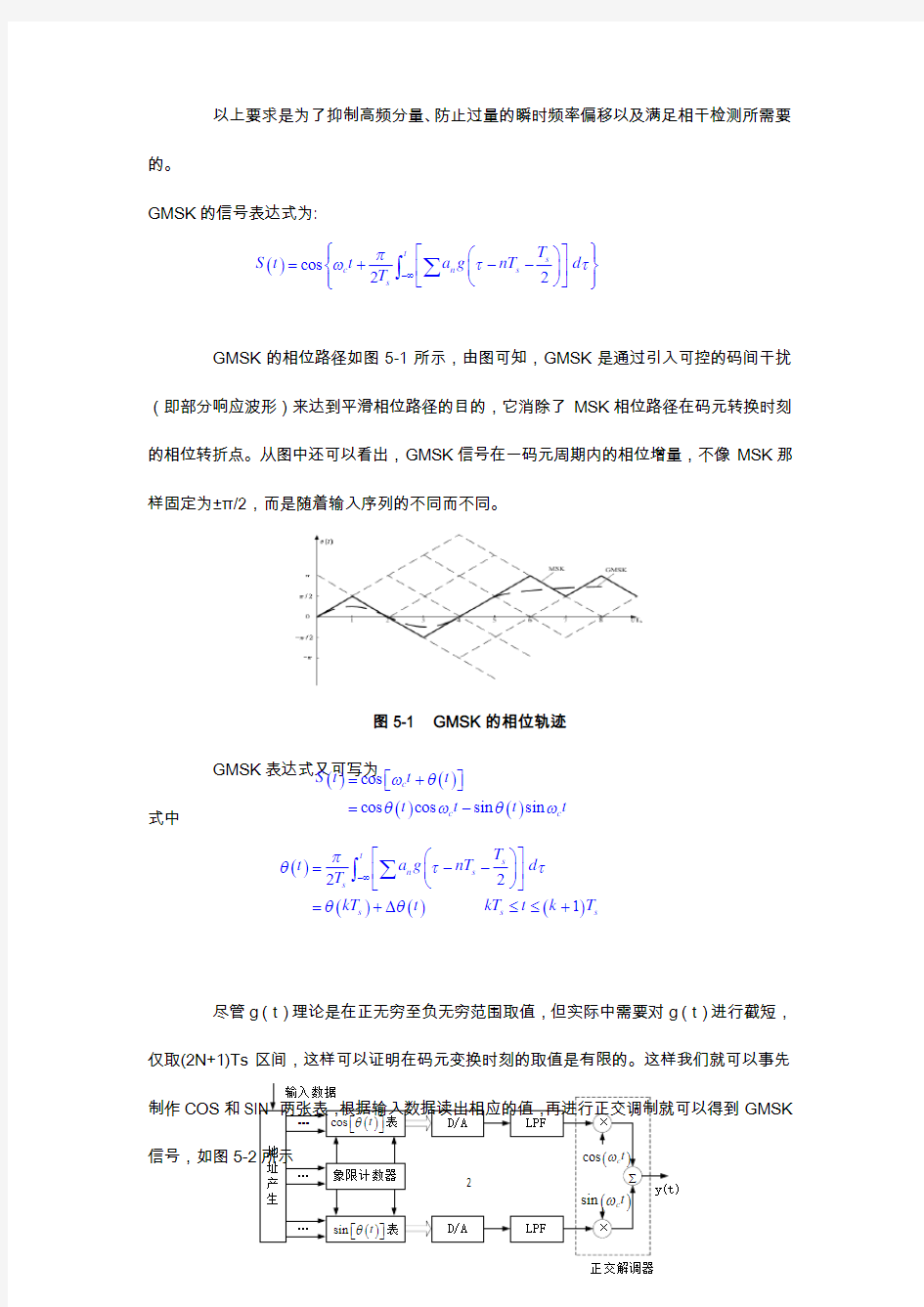湘潭大学移动通信实验报告实验4-GMSK调制及相干解调