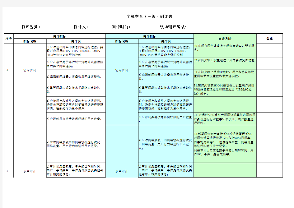 烟草行业_网络安全(三级)调研表