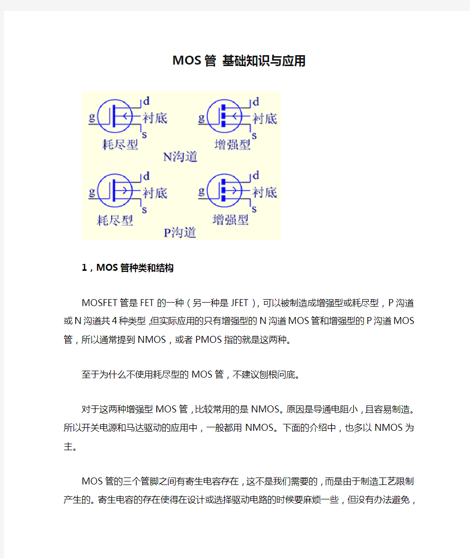 MOS管 基础知识与应用