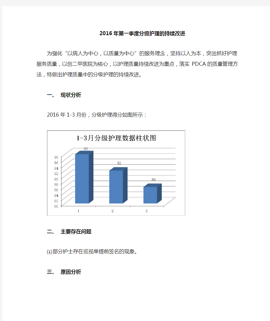 分级护理PDCA