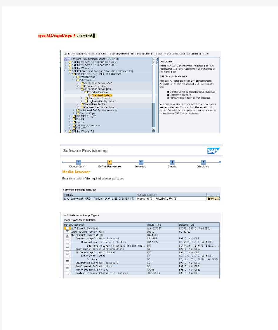 基于JAVA的SAP系统安装文档