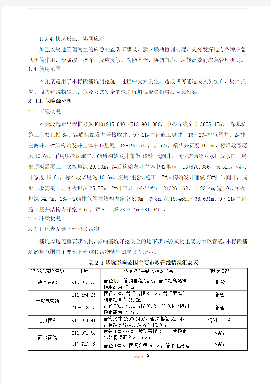 深基坑开挖支护应急预案