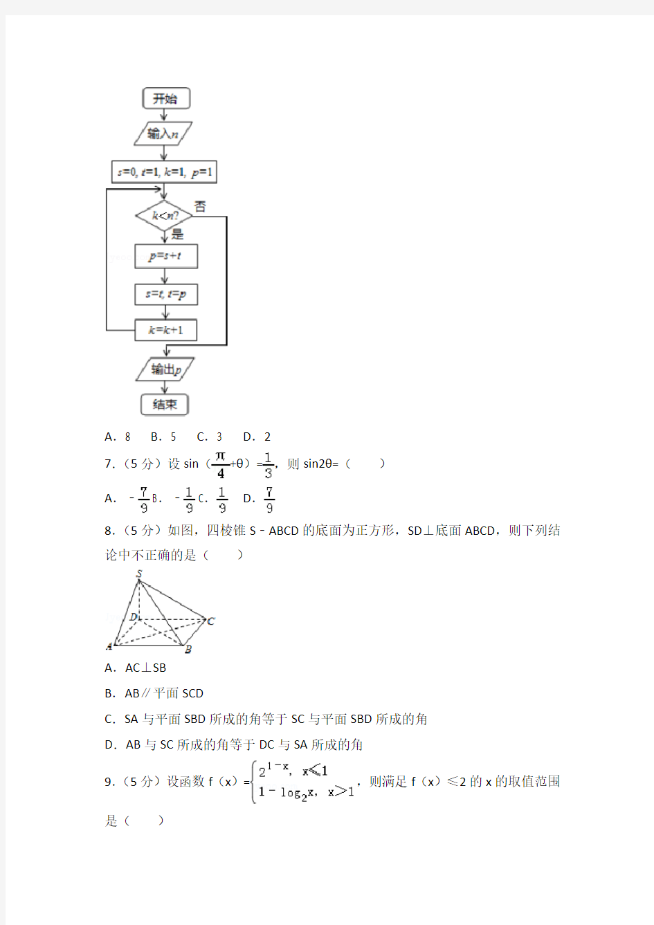 2011年辽宁省高考数学试卷(理科)及答案