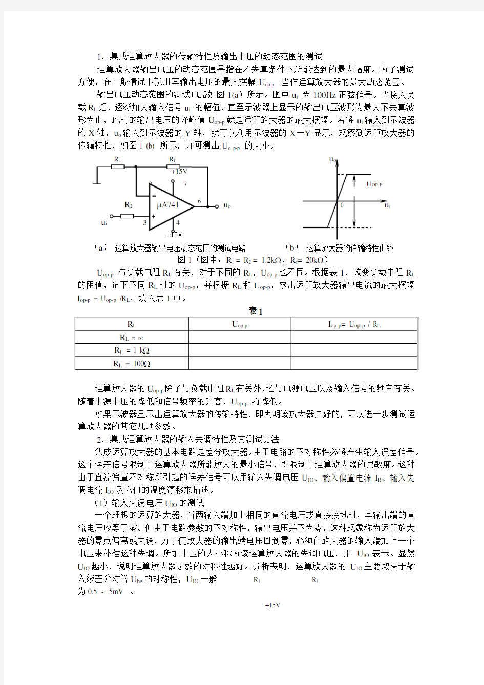 运放参数测试