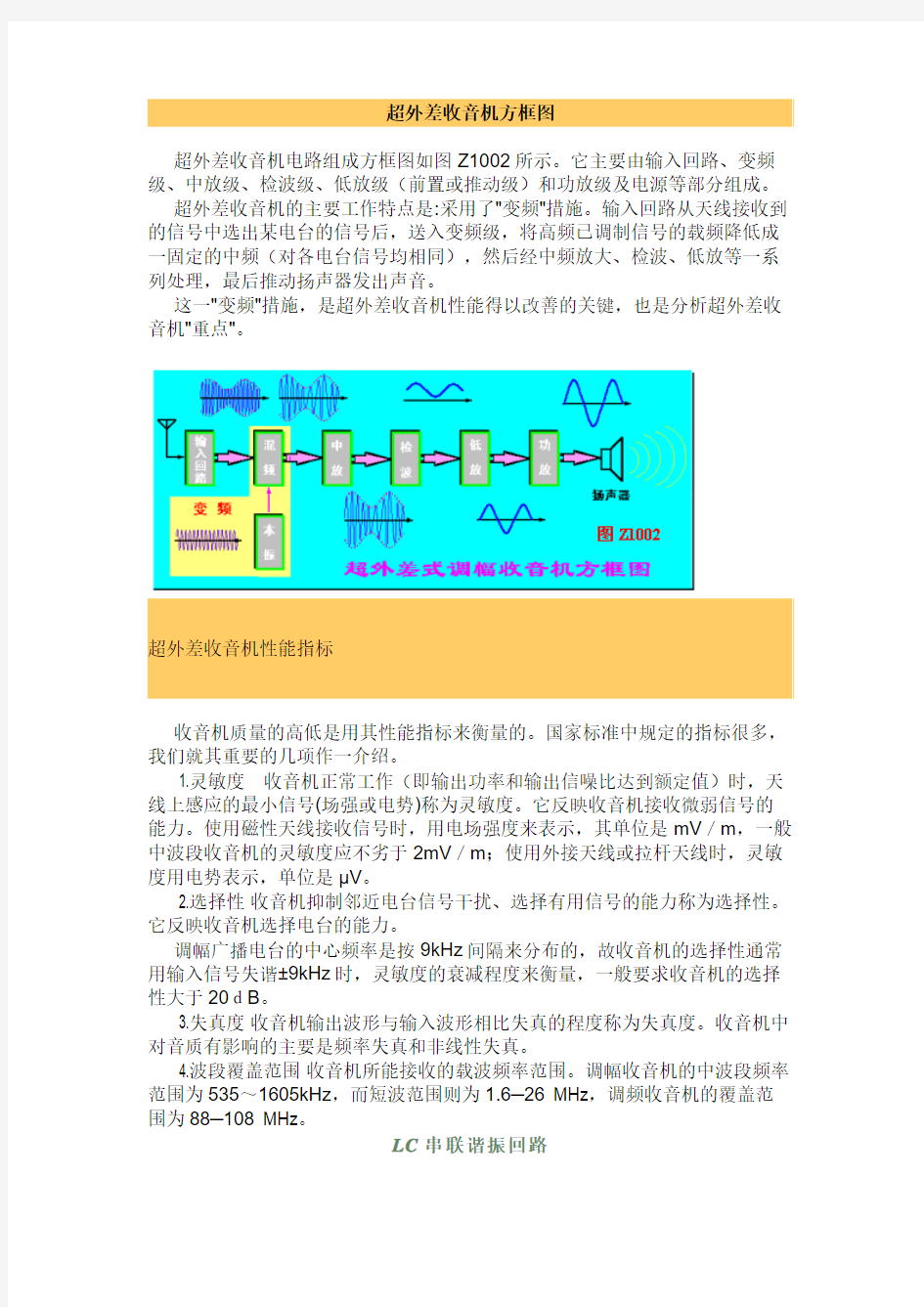 超外差收音机原理详解