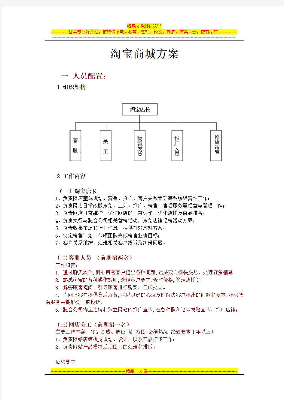 运营及管理流程