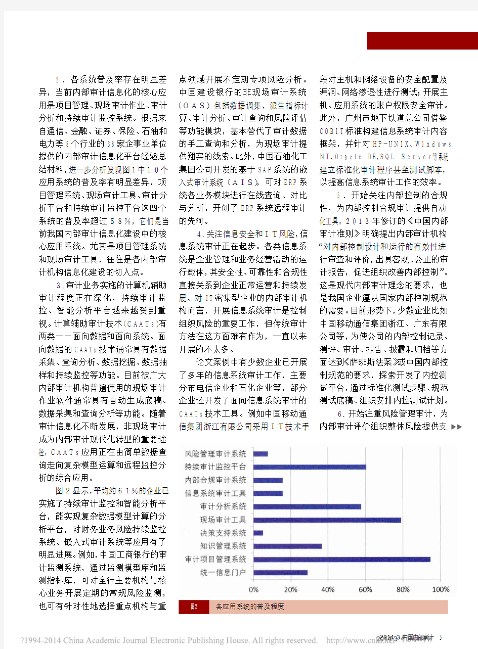 中国内部审计信息化发展报告